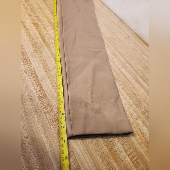 ZARA Legging Stretch Faux Leather Skinny Leg Pants, color Camel, L - Picture 9 of 14